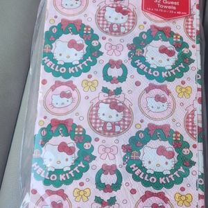 Hello Kitty Christmas 32 Guest Napkins / Towels